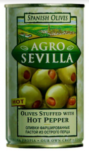 Canned stuffed olives